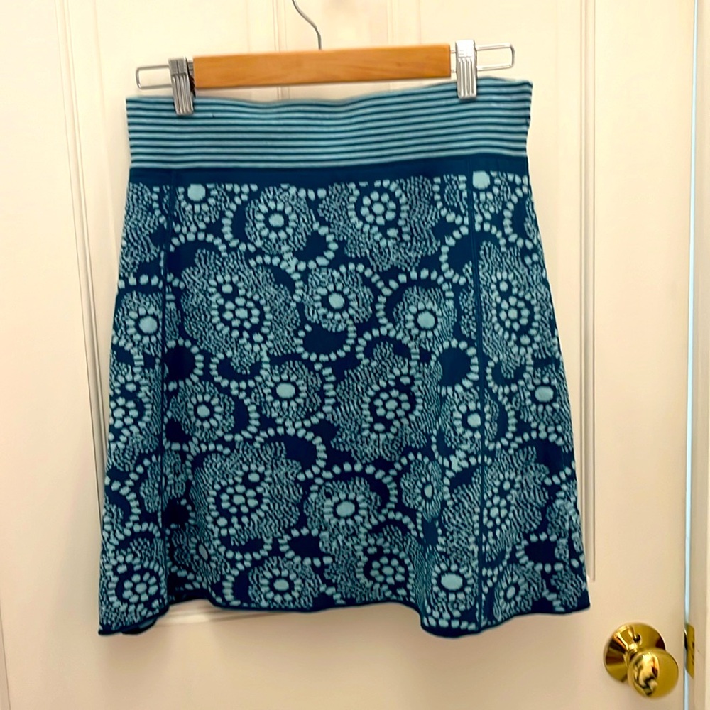 Title Nine pull on skirt, elastic waist. 70% cotton/30%poly knit
